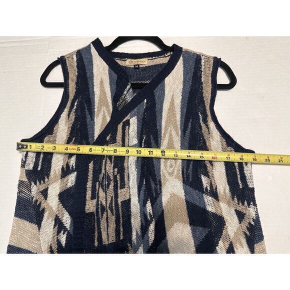 Democracy Women’s Open Cardigan Sleeveless Sweater Vest Pockets Medium Open Knit - Picture 14 of 16